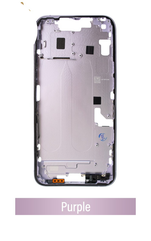 Chassis Mid Frame Cover Replacement Assembly for iPhone 14 Plus-Purple (CHINA VERSION)
