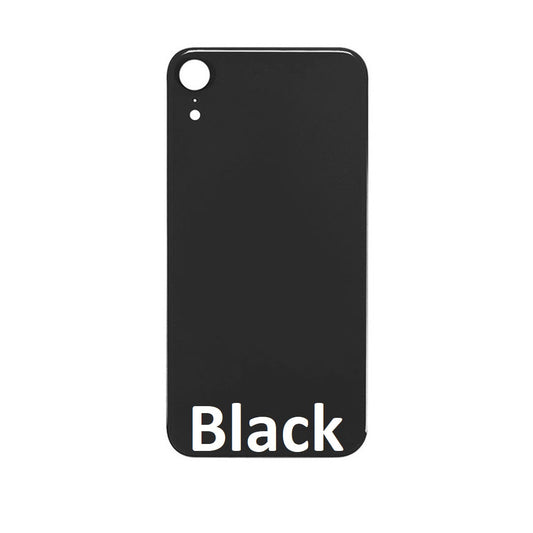 Rear Glass Replacement with Bigger Size Camera Hole Carving for iPhone XR (Black)