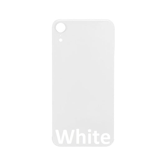 Rear Glass Replacement with Bigger Size Camera Hole Carving for iPhone XR (White)