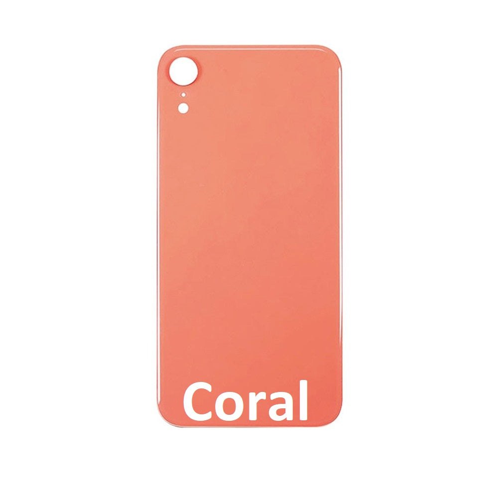 Rear Glass Replacement with Bigger Size Camera Hole Carving for iPhone XR (Coral)