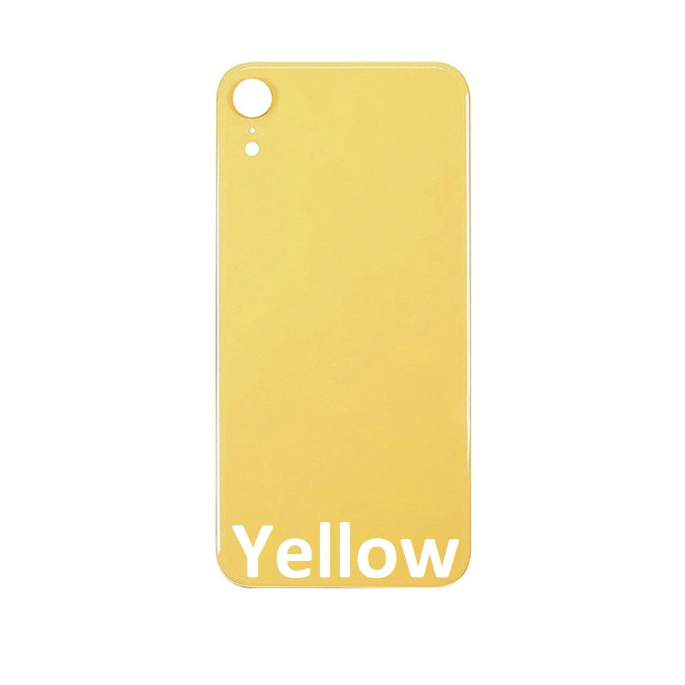 Rear Glass Replacement with Bigger Size Camera Hole Carving for iPhone XR (Yellow)