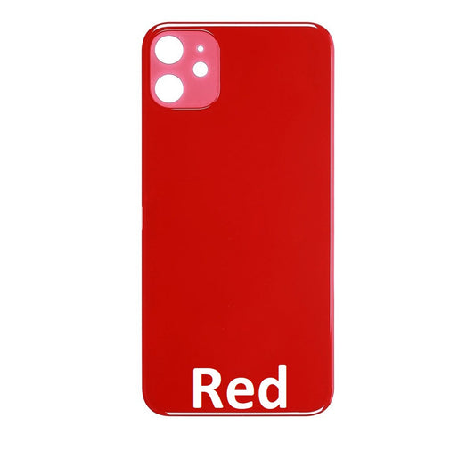 Rear Glass Replacement with Bigger Size Camera Hole Carving for iPhone 11 (Red)