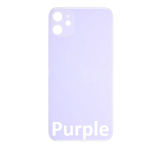 Rear Glass Replacement with Bigger Size Camera Hole Carving for iPhone 11 (Purple)