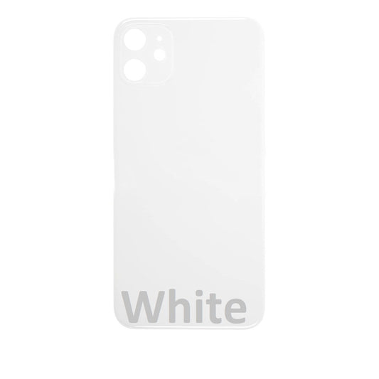 Rear Glass Replacement with Bigger Size Camera Hole Carving for iPhone 11 (White)