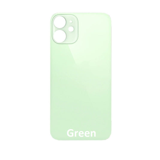 Rear Glass Replacement with Bigger Size Camera Hole Carving for iPhone 12 (Green)
