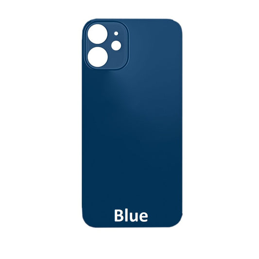 Rear Glass Replacement with Bigger Size Camera Hole Carving for iPhone 12 (Blue)