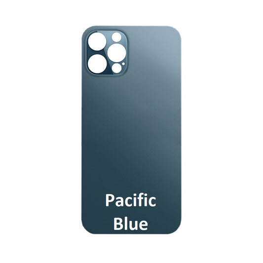 Rear Glass Replacement with Bigger Size Camera Hole Carving for iPhone 12 Pro  (Pacific Blue)