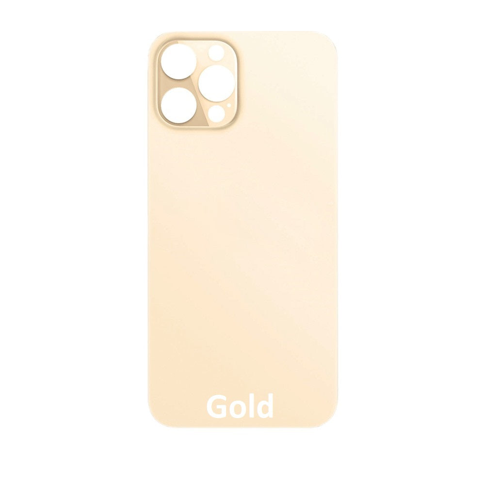 Rear Glass Replacement with Bigger Size Camera Hole Carving for iPhone 12 Pro  (Gold)