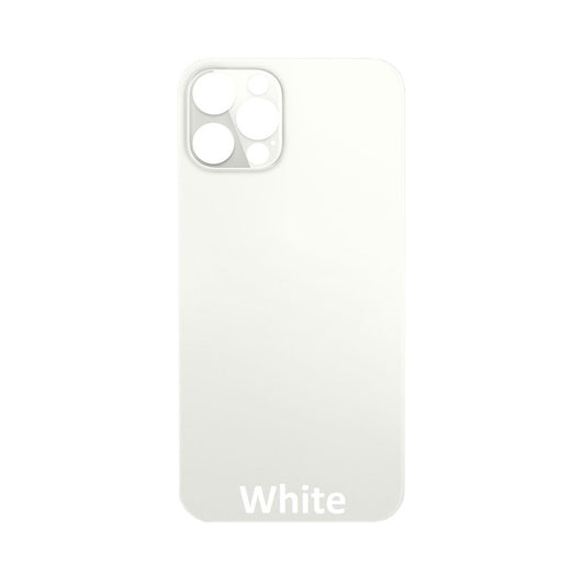 Rear Glass Replacement with Bigger Size Camera Hole Carving for iPhone 12 Pro Max (White)