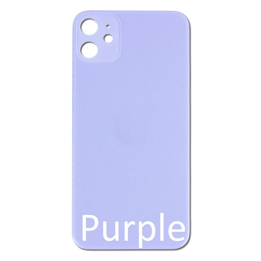 Rear Glass Replacement with Bigger Size Camera Hole Carving for iPhone 12 (Purple)