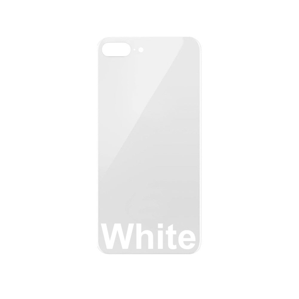 Rear Glass Replacement with Bigger Size Camera Hole Carving for iPhone 8 Plus (White)