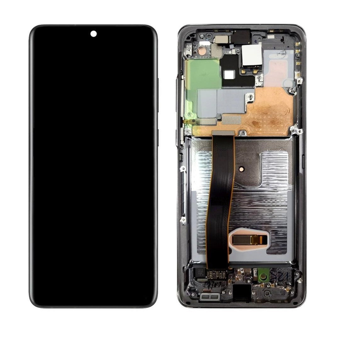 Samsung Galaxy S20 Ultra (Black) OEM LCD Screen With Frame Replacement Complete Assembly