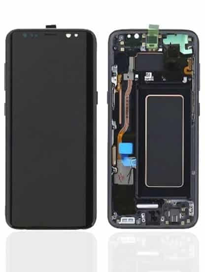 Samsung S8 Screen (Black) LCD Replacement Screen With Frame Replacement Complete Assembly
