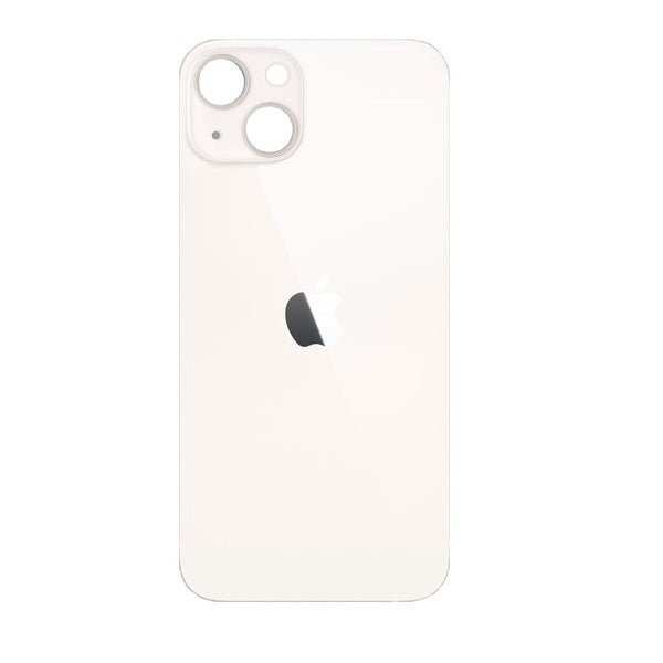 Rear Glass One Piece Replacement with Bigger Size Camera Hole Carving for iPhone 13 (White)