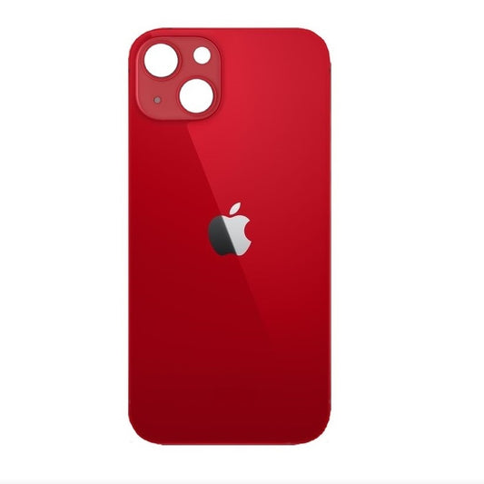 Rear Glass One Piece Replacement with Bigger Size Camera Hole Carving for iPhone 13 (Red)