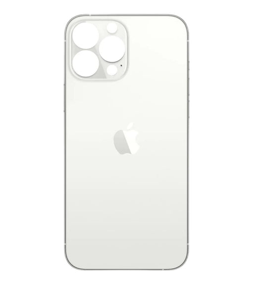 Rear Glass Replacement with Bigger Size Camera Hole Carving for iPhone 13 Pro (White)