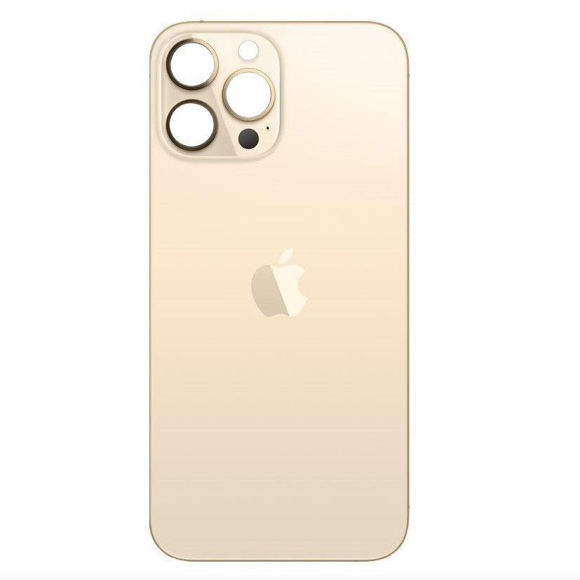 Rear Glass Replacement with Bigger Size Camera Hole Carving for iPhone 13 Pro  (Gold)